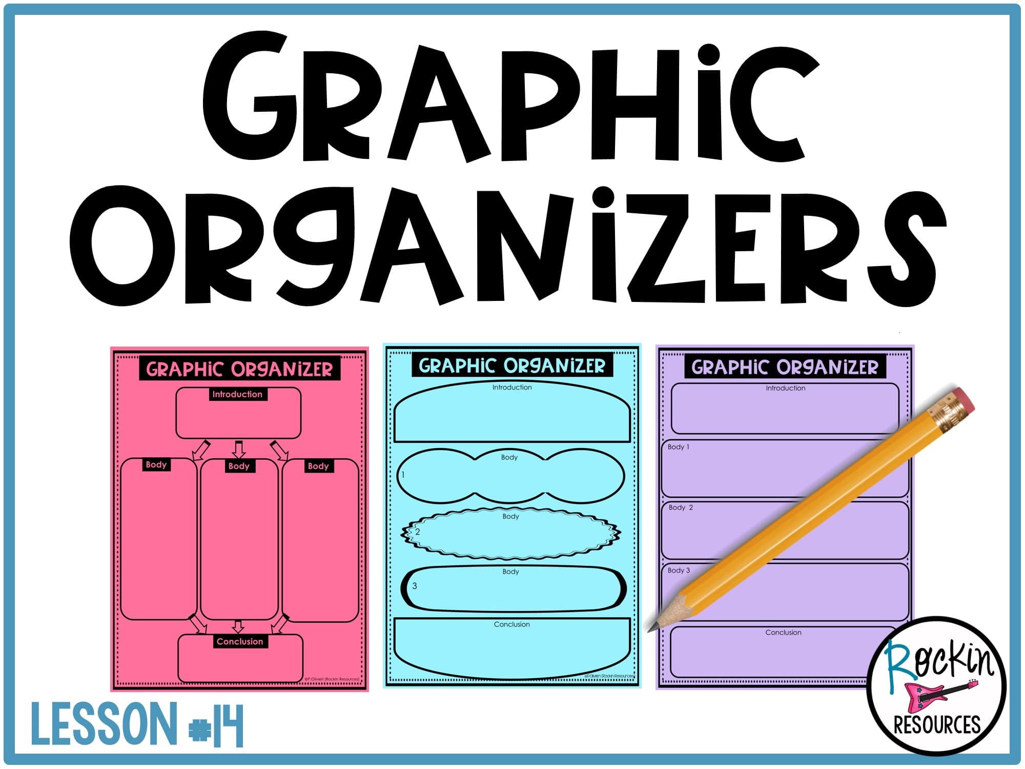 Writing Mini Lesson 14 Graphic Organizers For Narrative Writing Rockin Resources