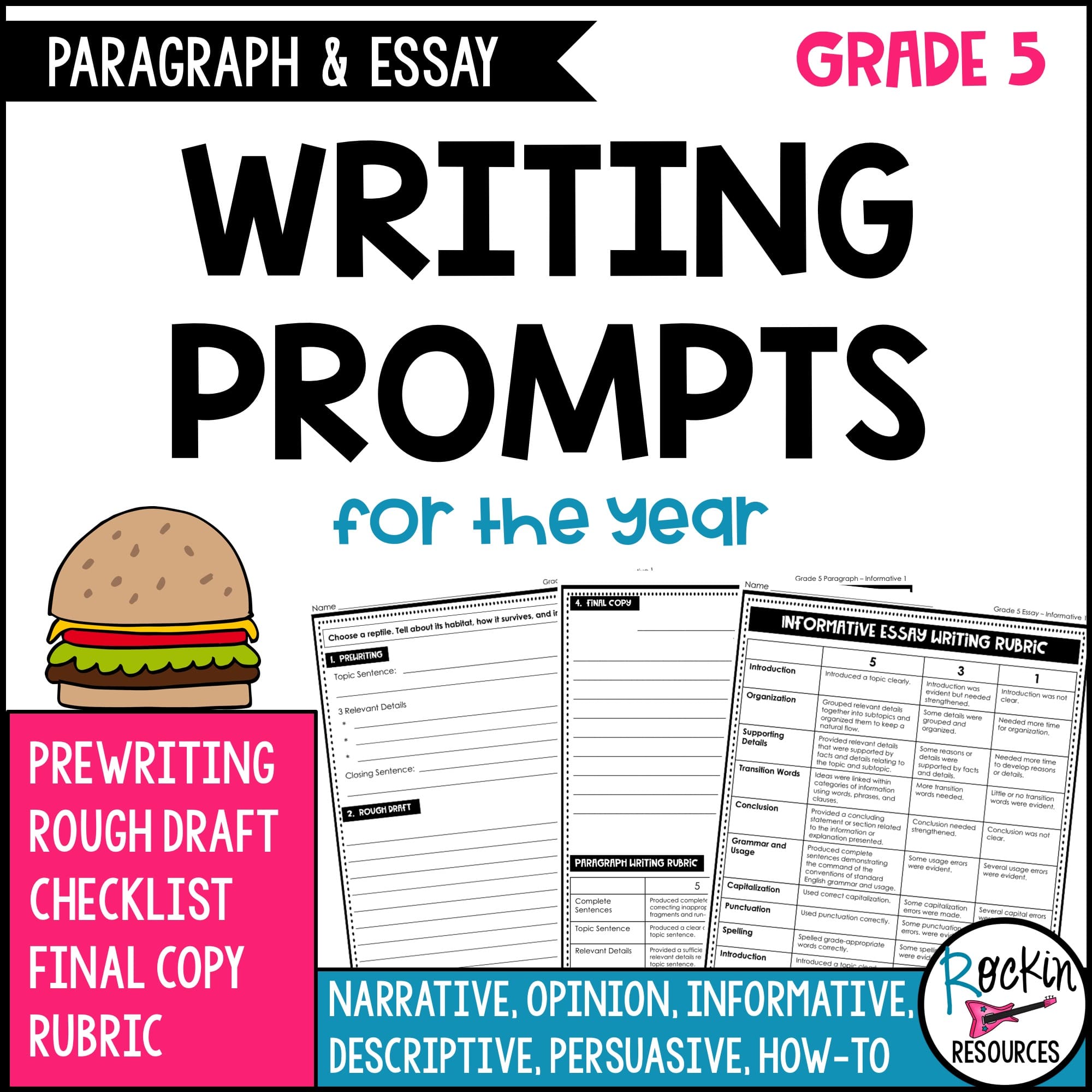 5 paragraph essay writing prompts middle school