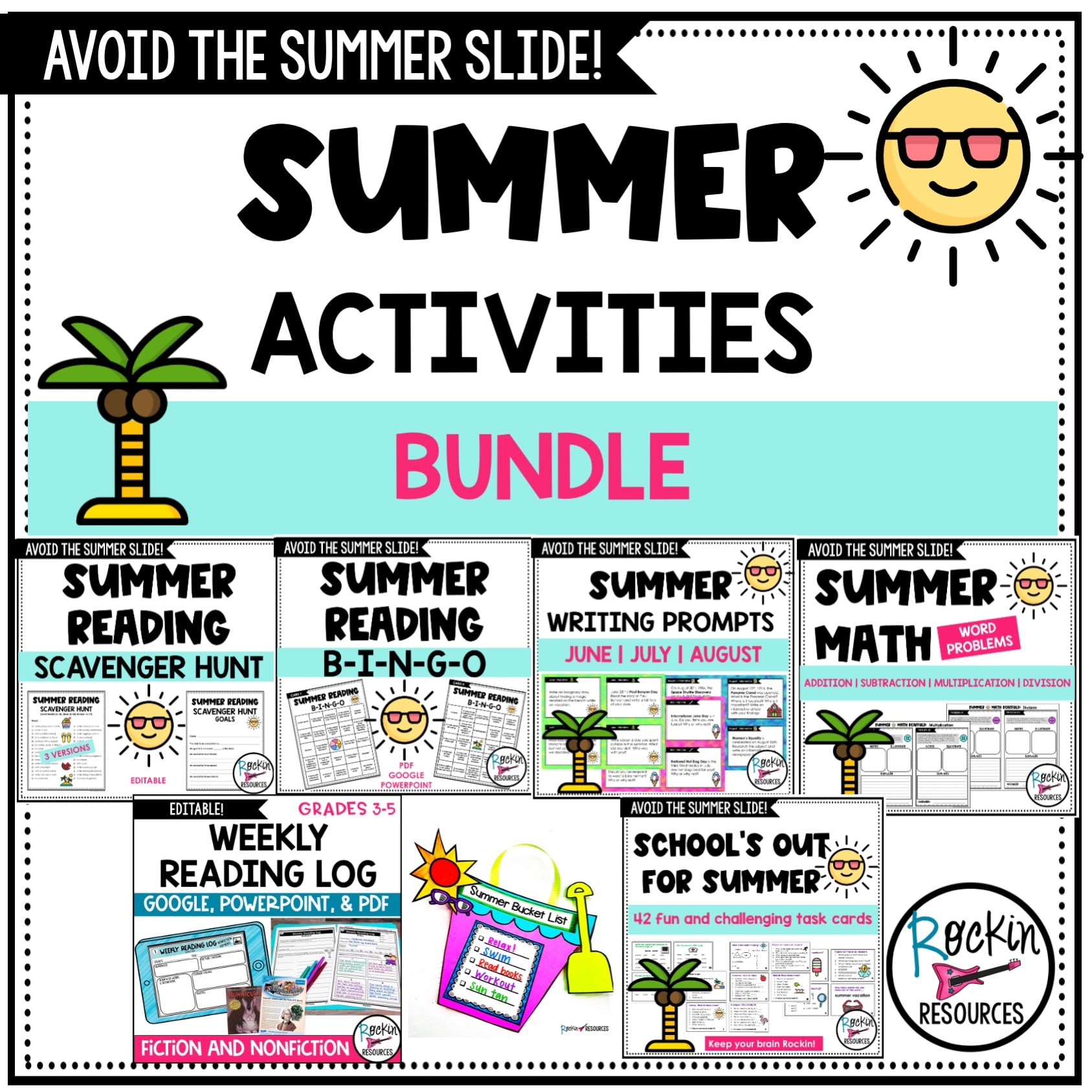 Summer Activities Bundle | Summer Reading - Rockin Resources