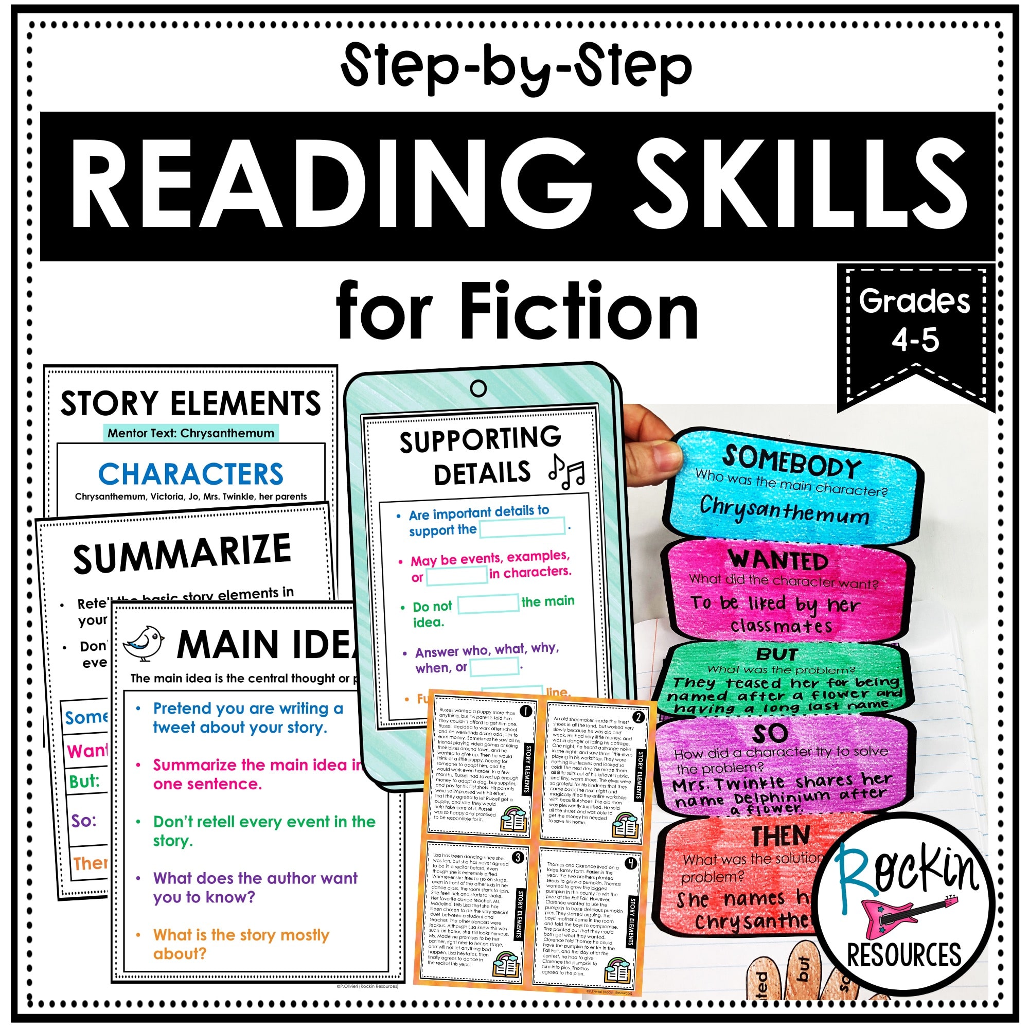 Reading Skills Bundle for Reading Comprehension - Rockin Resources